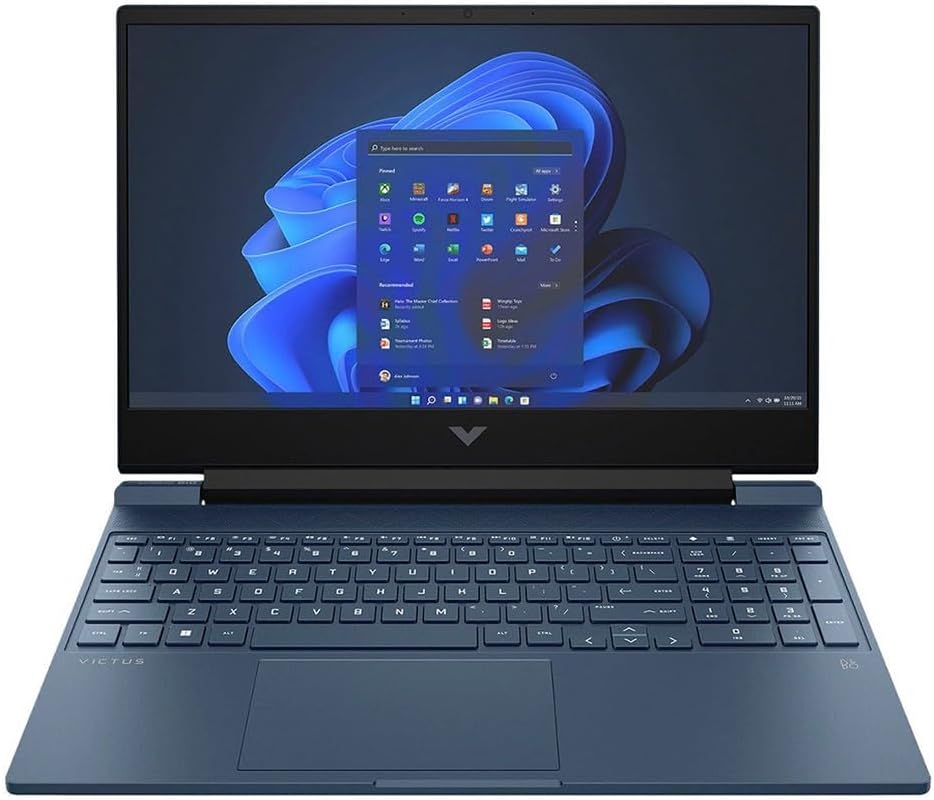 HP Victus 15.6' Full HD 144Hz Gaming Laptop Intel Core i5-12450H 12th Gen 4.4 GHz 8GB/512GB SSD Win 11 Home Performance Blue 9T9R8UA#ABA
