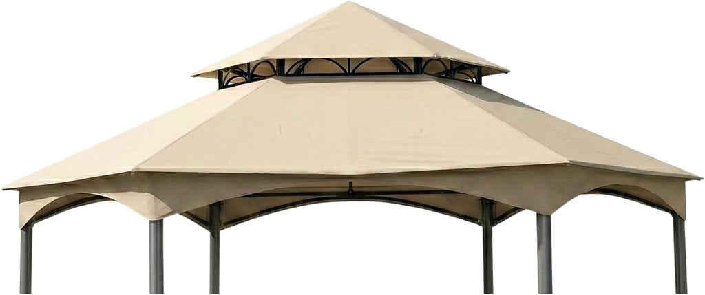 Garden Winds Durable 350 Replacement Canopy Top Compatible with Southbay Hexagon 12' x 12' Gazebo Models L-GZ793PST-A, A111005500 - Beige