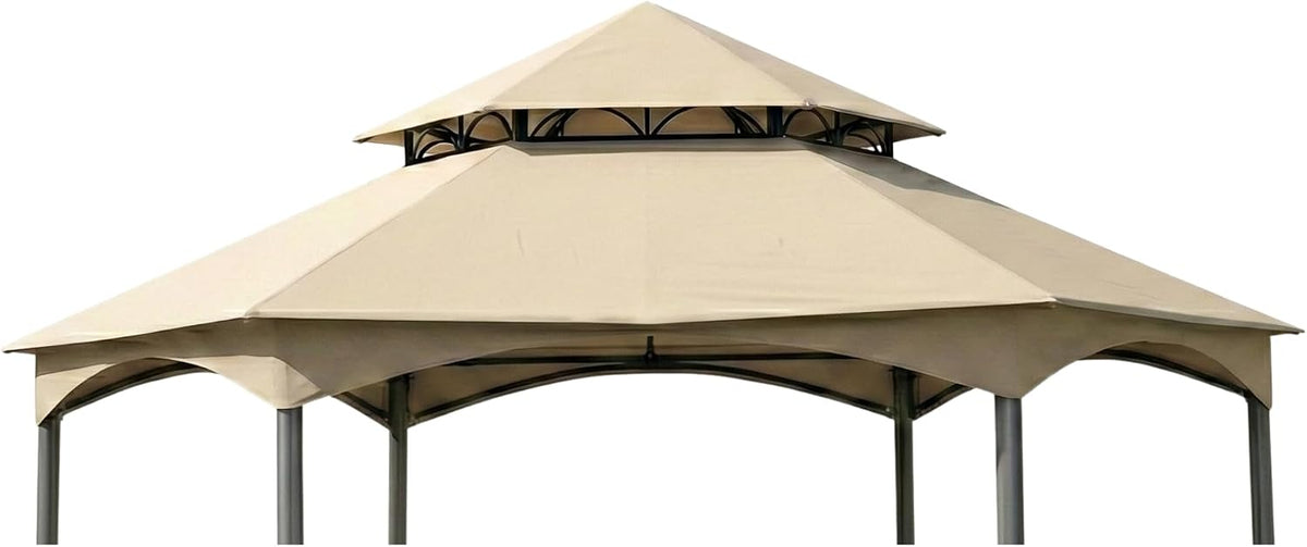 Garden Winds Durable 350 Replacement Canopy Top Compatible with Southbay Hexagon 12' x 12' Gazebo Models L-GZ793PST-A, A111005500 - Beige