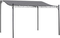 Outsunny 10' x 13' Steel Outdoor Pergola Gazebo, Patio Canopy with Weather-Resistant Fabric and Drainage Holes for Backyard, Deck, Garden, Gray