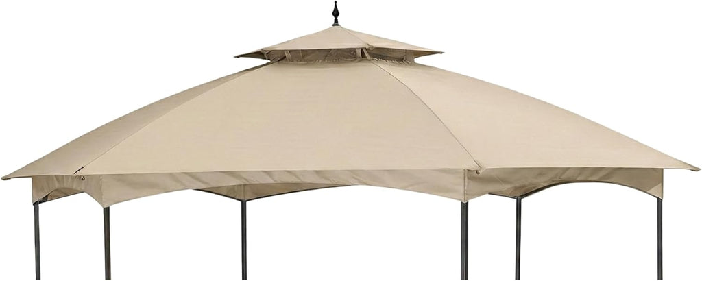 Garden Winds Reinforced RipLock 350 Replacement Canopy Top Cover Compatible with Madison Hexagon 11.4' x 13.2' Gazebo Model D-GZ076PST-D - Beige