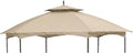 Garden Winds Reinforced RipLock 350 Replacement Canopy Top Cover Compatible with Madison Hexagon 11.4' x 13.2' Gazebo Model D-GZ076PST-D - Beige