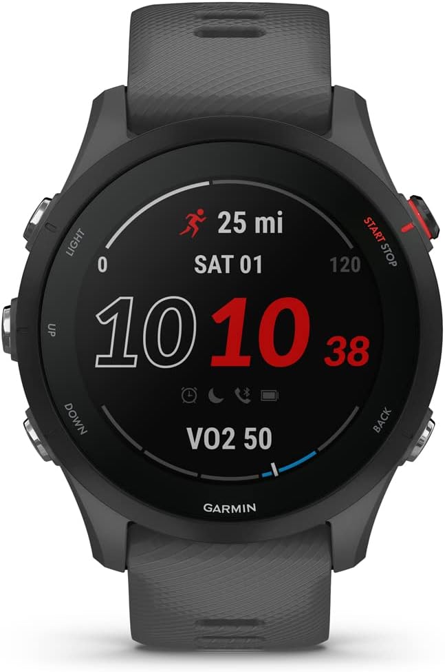Garmin 010-02641-00 Forerunner 255 GPS Smartwatch Slate Gray | Official USA Partner Model | Bundle with 2 YR CPS Enhanced Protection Pack