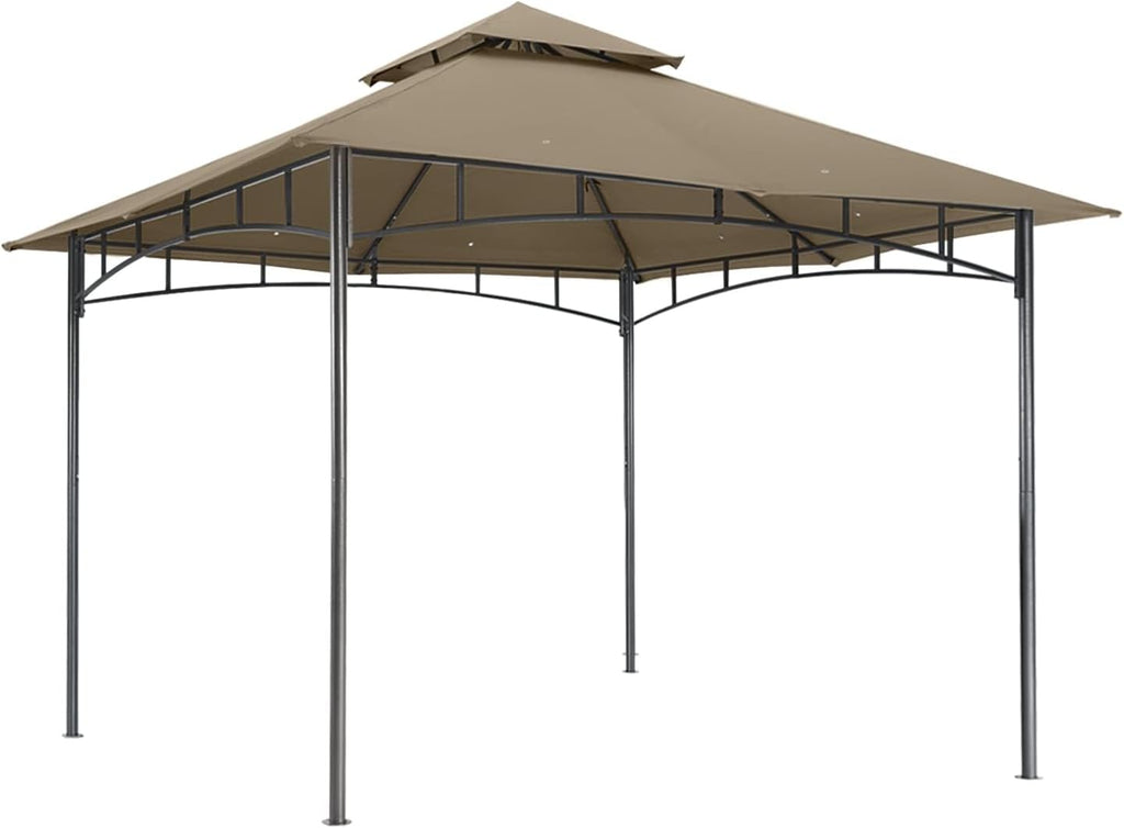 ABCCANOPY Gazebos for Patios 8x8 - Outdoor Steel Frame Gazebo for Lawn Backyard Garden Deck (Khaki)