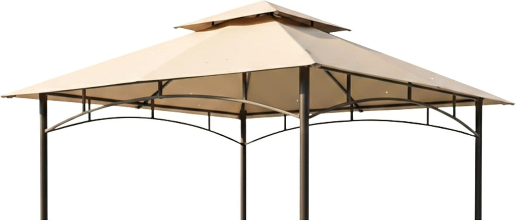 Garden Winds Reinforced Replacement Canopy Top Cover Compatible with The GHG-0909DP-NT, GHG-0808DP-beige ABCCANOPY 8' x 8' Gazebo - Classic Sand, Riplock 350