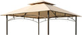 Garden Winds Reinforced Replacement Canopy Top Cover Compatible with The GHG-0909DP-NT, GHG-0808DP-beige ABCCANOPY 8' x 8' Gazebo - Classic Sand, Riplock 350