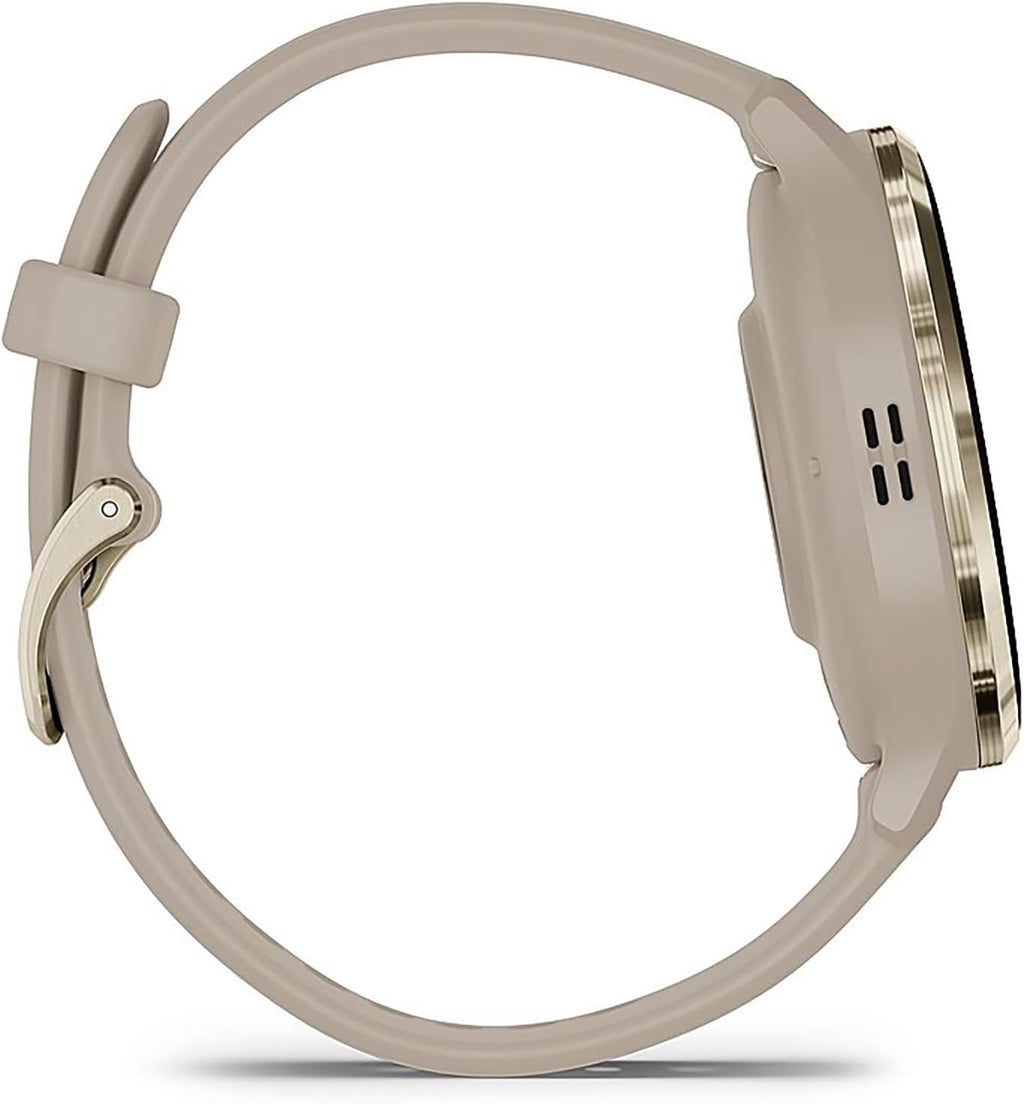 Garmin Venu 3S Health Fitness GPS Smartwatch Soft Gold Bezel/Gray Band (41mm) - (Renewed)