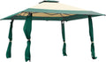 Tangkula 13 x13Ft Pop-Up Gazebo, Outdoor Canopy Shelter w/ 2-Tier Roof, Corner Curtains & 3 Adjustable Heights, Patio Gazebo with 169 Sq.Ft of Shade for Yard, Patio, Beach & Park (Green)