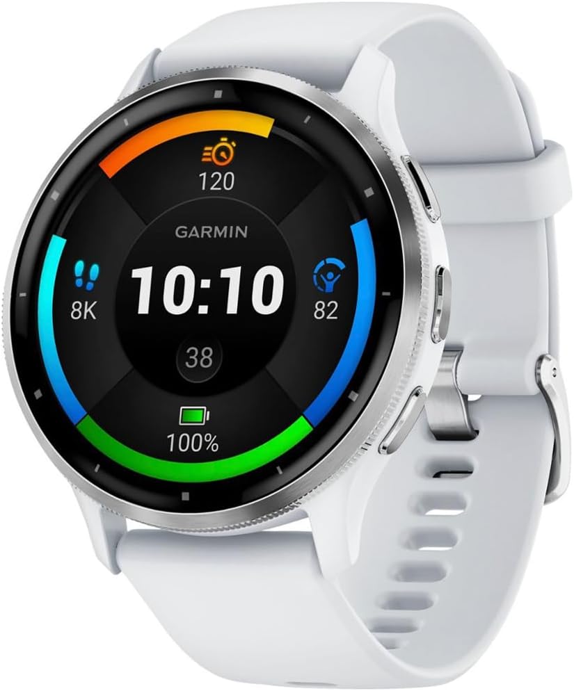 Garmin 010-N2784-00 Venu 3 Health Fitness GPS Smartwatch Silver Bezel/Whitestone Band(45mm) Refurbished Bundle with 2 YR CPS Enhanced Protection Pack