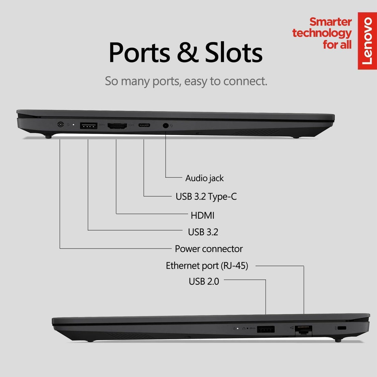 Lenovo 15.6 FHD Laptop 2026 Edition for Business & Education Ready, Office 365 with Copilot AI, 8GB DDR4, 256GB PCIE SSD, WiFi, HDMI, Lightweight, Fast Charging, All-Day Battery, Windows 11, Black