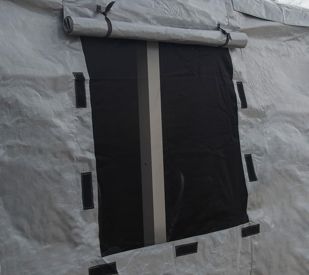 Sojag Winter Cover for Gazebos, Waterproof 12' x 16' Gazebo Accessory with Roll-Up Door, and Vented Panels, All-Season Outdoor Storage