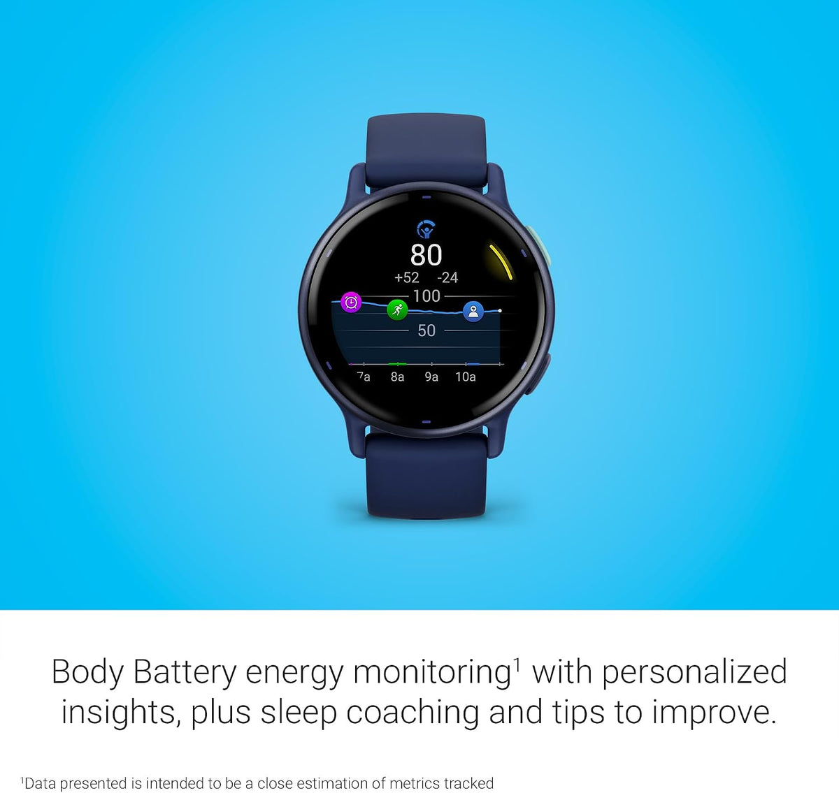 Garmin vívoactive 5, Health and Fitness GPS Smartwatch, AMOLED Display, Up to 11 Days of Battery, Navy