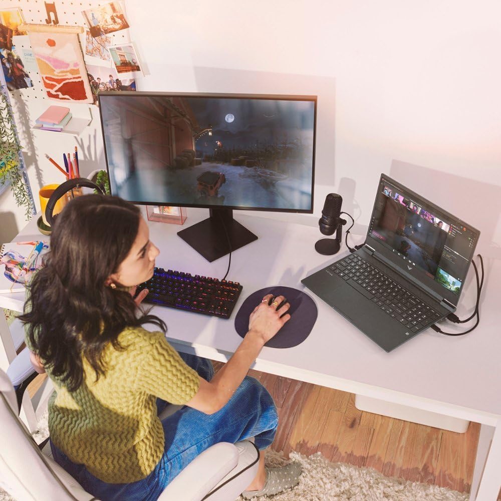 HP Victus 15 Gaming Laptop, 15.6' FHD 144Hz Display, AMD Ryzen 5 7535HS, 64GB DDR5 RAM, 2TB PCIe M.2 SSD, NVIDIA GeForce RTX 2050, HDMI, Webcam, Backlit Keyboard, Wi-Fi 6, Windows 11 Home, Silver