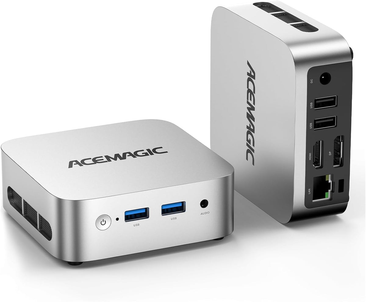 ACEMAGIC Vista V1 Mini Pc, 16GB DDR4 RAM 256GB SSD Mini Computer, 13Th Gen Intel N150 (Beat N100/N95 Up to 3.6Ghz), UHD 4K HDMI DP, Dual WiFi/Bt, Gigabit Ethernet Vesa, Home/Office Micro Pc