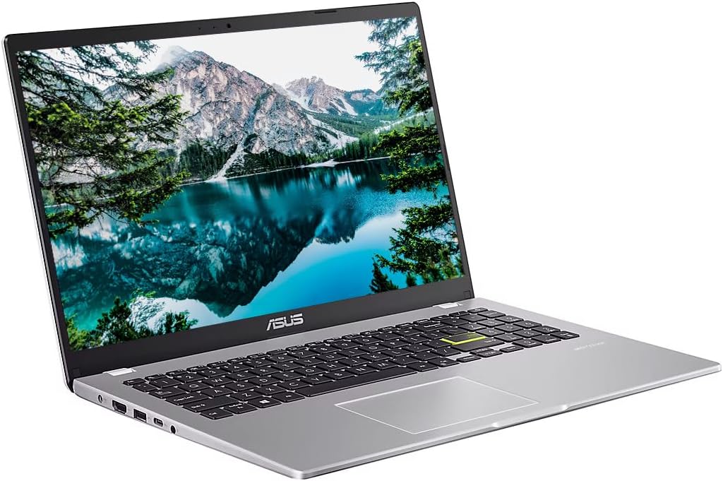 ASUS Lightweight 15.5' Full HD Laptop, Windows 11 Home OS, Intel Celeron Processor Up to 2.76GHz, 4GB LPDDR4, 128GB SSD, Backlit Keyboard, Dreamy White, Renewed