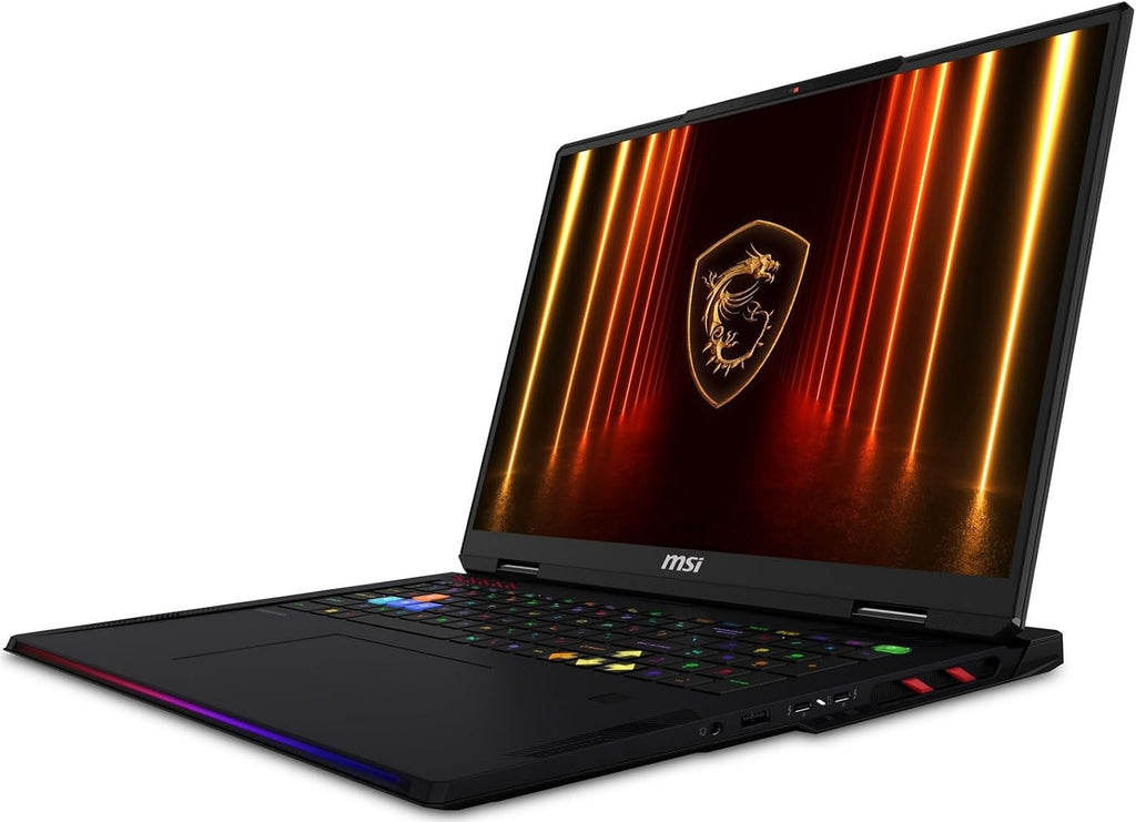EXCaliberPC [2025] MSI Raider 18 HX AI A2XWJG-069US Pro Extreme (Intel Core Ultra 9 285HX, 128GB DDR5 RAM, 4TB Gen5 NVMe SSD, NVIDIA GeForce RTX 5090, 18' UHD+ mini LED, Windows 11 Pro) Gaming Laptop