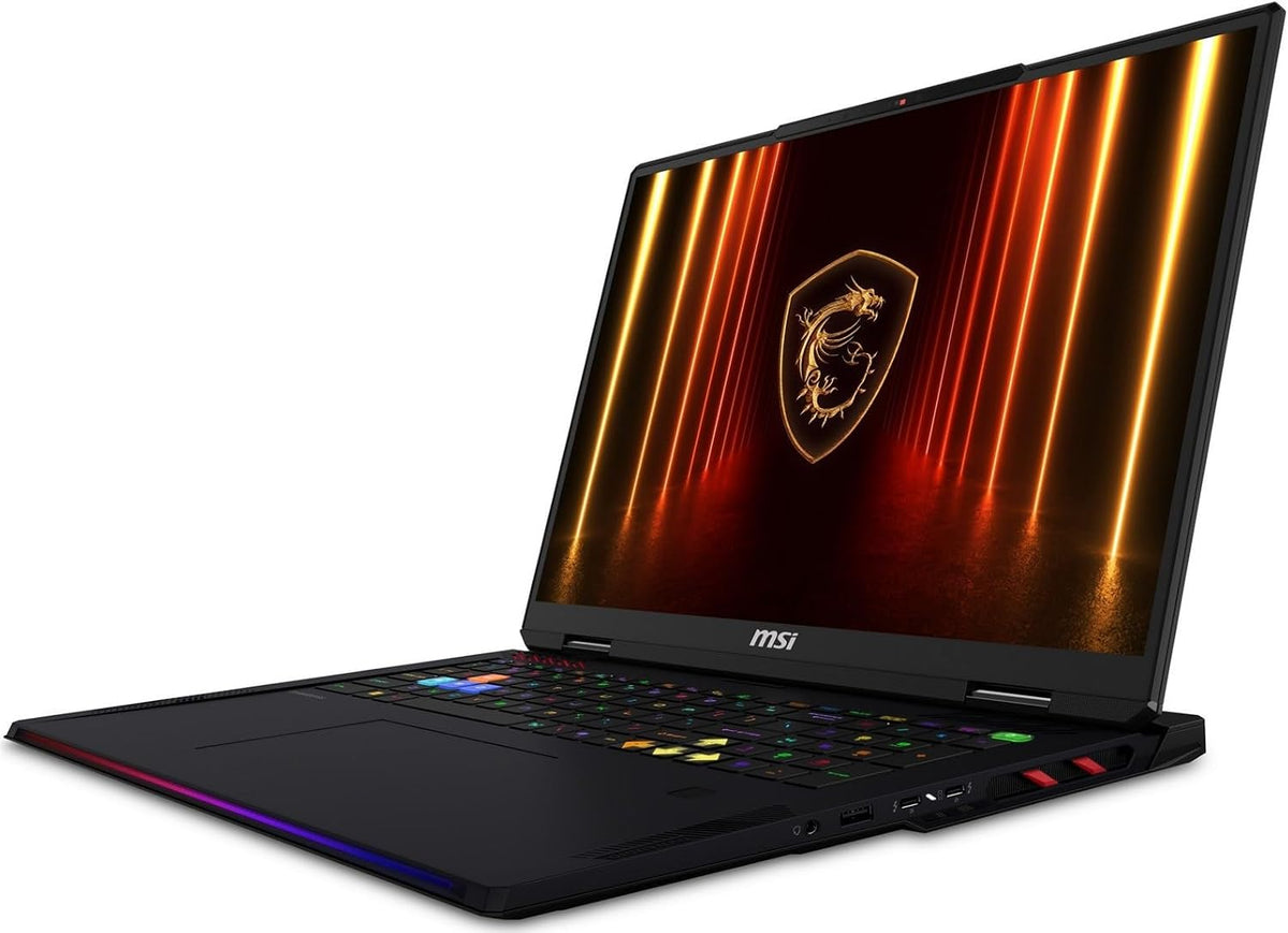 EXCaliberPC [2025] MSI Raider 18 HX AI A2XWJG-069US Pro Extreme (Intel Core Ultra 9 285HX, 128GB DDR5 RAM, 4TB Gen5 NVMe SSD, NVIDIA GeForce RTX 5090, 18' UHD+ mini LED, Windows 11 Pro) Gaming Laptop