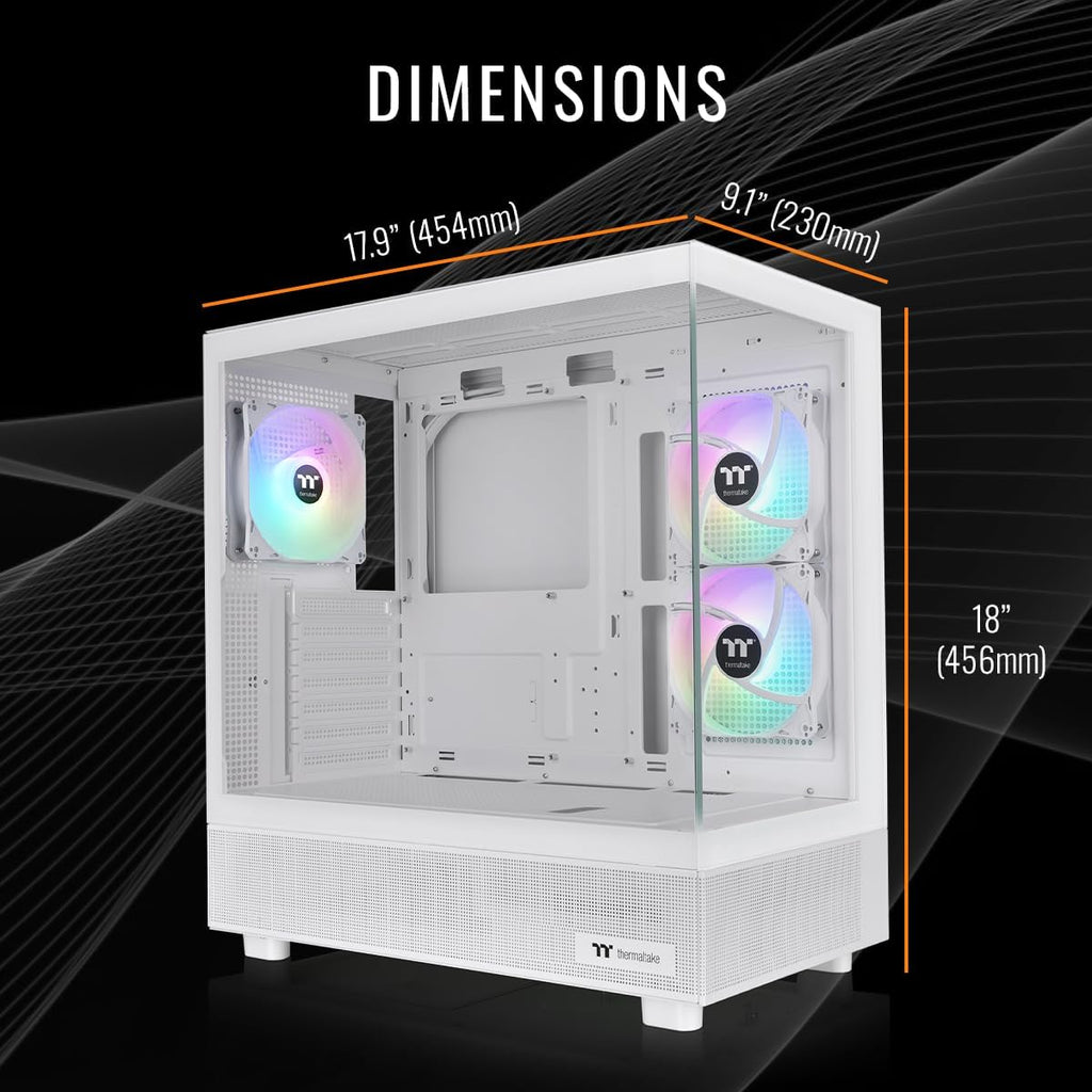 Thermaltake LCGS View 7860TS-270 Gaming Desktop (AMD Ryzen™ 7 7800X3D, ToughRam 32GB DDR5 6000MT/s RGB Memory, NVIDIA® GeForce RTX™ 5060 Ti 8G, 1TB NVMe M.2, WiFi, Windows 11) V27S-B85K-56T-LCS