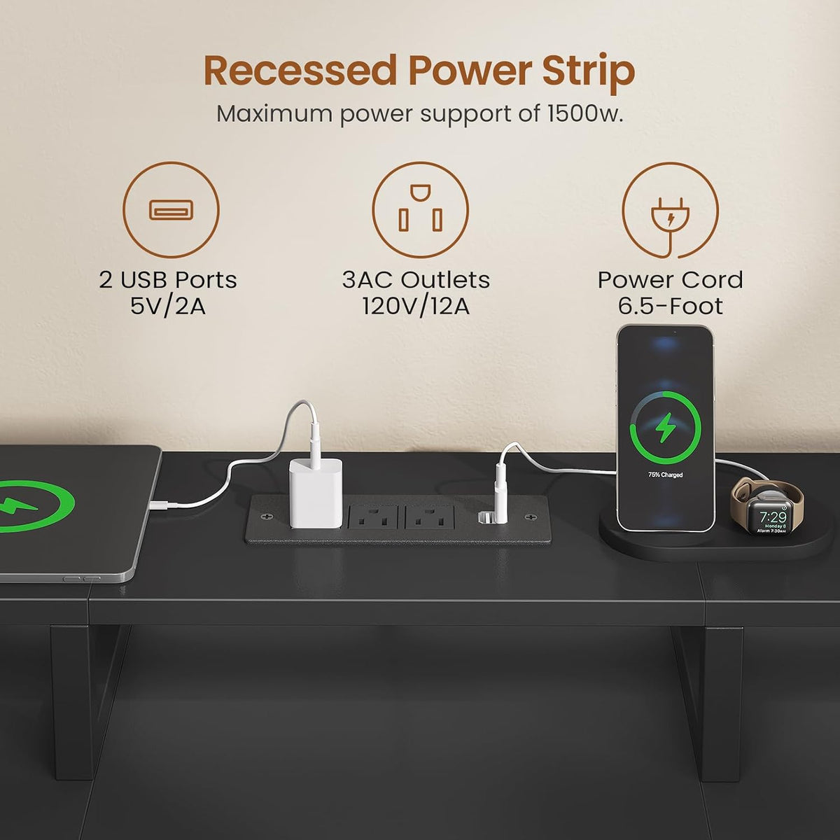 SEDETA 94.5' 2 Person Gaming Desk, Long Office Computer Desk with 8 Drawers & LED Light, Two Person Desk with Storage, Power Strip & Monitor Shelf for Home Office, Black