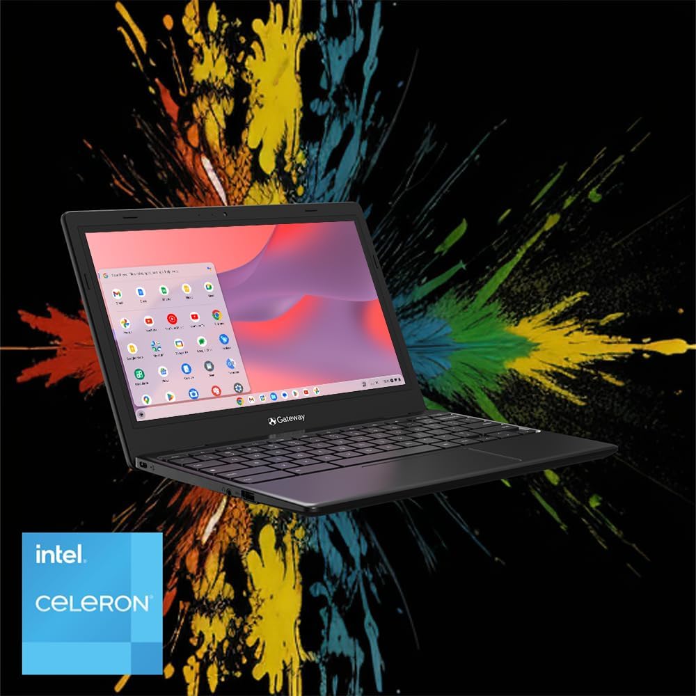 acer Gateway Chromebook 311 CBO311-1H-C1MX Laptop | Intel Celeron N4500 | 11.6' HD (1366 x 768) Display | 4GB LPDDR4X | 64GB eMMC | Wi-Fi 5 802.11ac | Chrome OS | Star Black