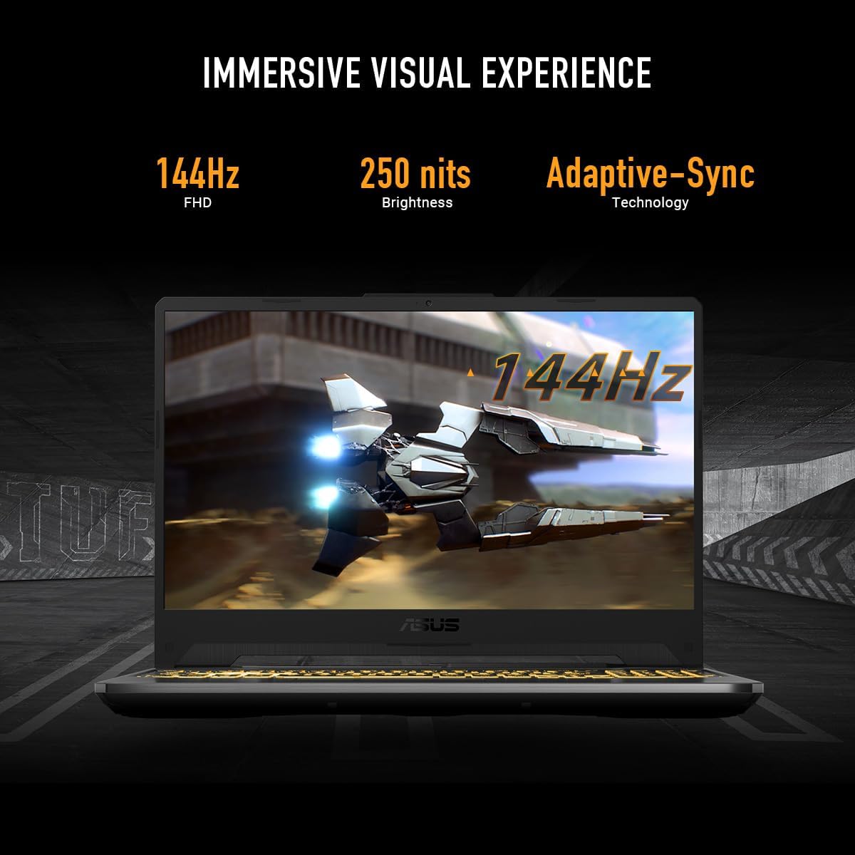 ASUS TUF Gaming A15 Gaming Laptop, 15.6' FHD 16:9 144Hz Display, AMD Ryzen™ 5 7535HS Processor, NVIDIA® GeForce RTX™ 3050, 16GB DDR5, 512GB PCIe® Gen 4.0 SSD, Wi-Fi 6, Windows 11 Home, FA506NC-DS53