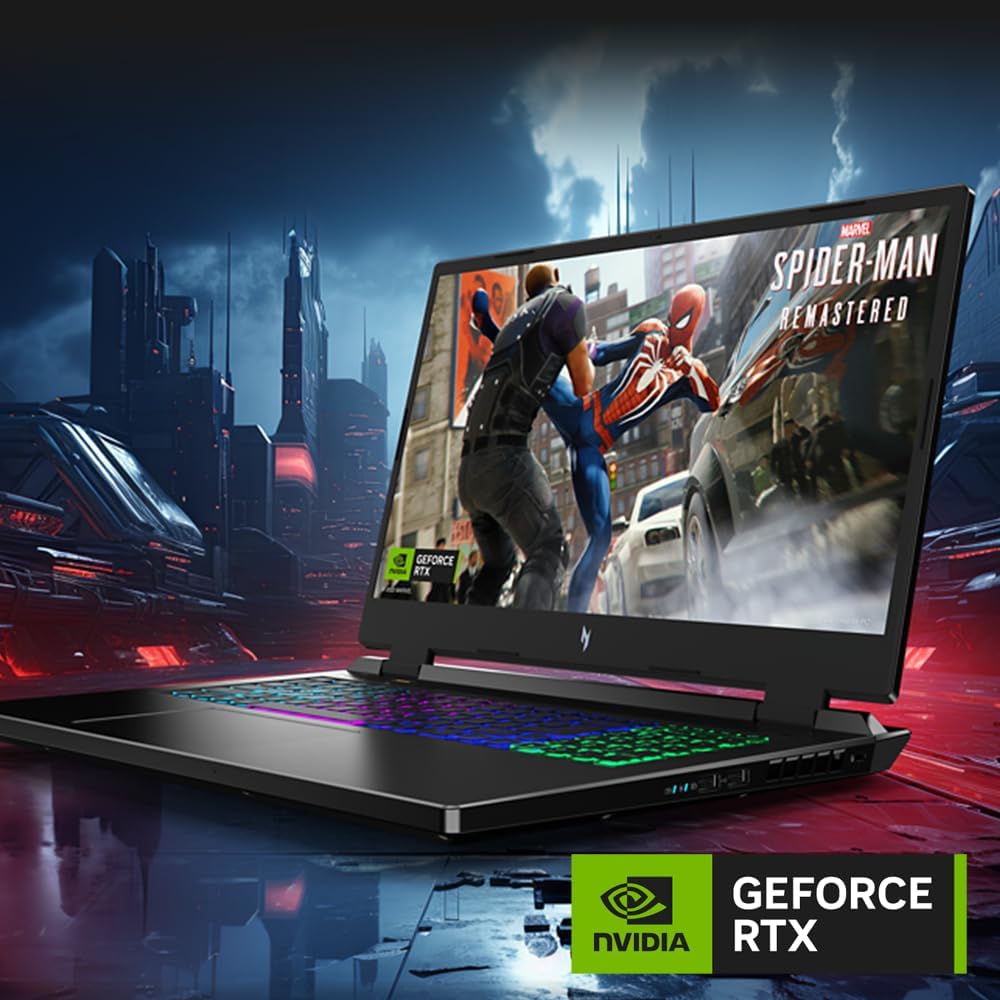 acer Nitro 17 Gaming Laptop | Intel Core i5-14450HX | NVIDIA GeForce RTX 4050 Laptop GPU | 17.3' FHD IPS 165Hz G-SYNC Display | 16GB DDR5 | 512GB Gen 4 SSD | Killer Wi-Fi 6E | AN17-72-56FS