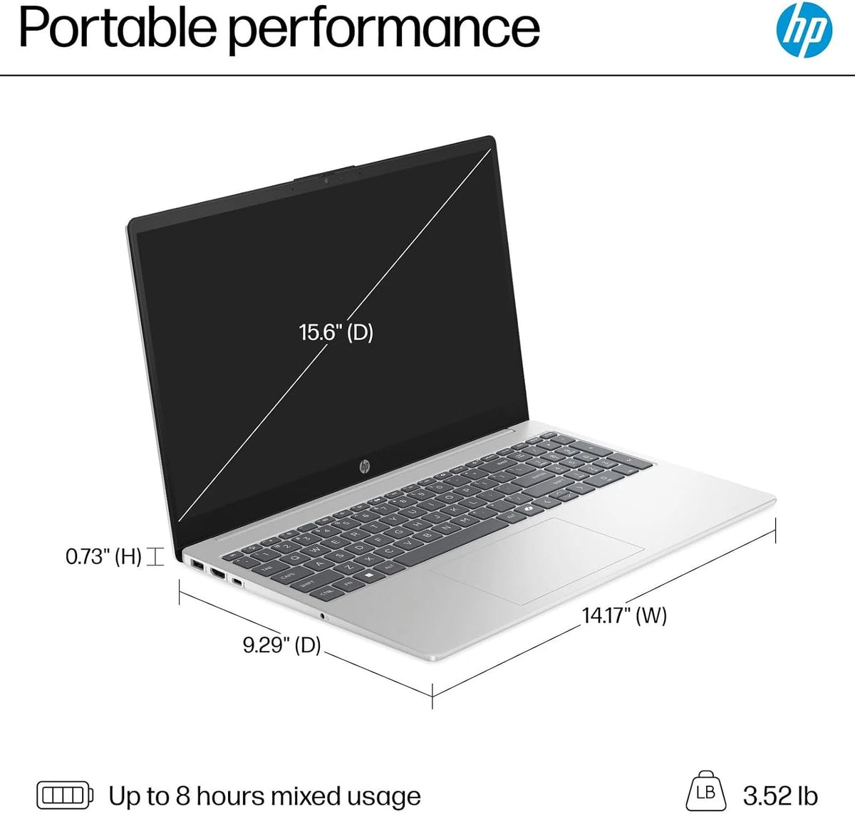 HP Business Laptop, 15.6' Touchscreen 250Nits Display, w/Accessories, Intel i3-1315U(Up to 4.5GHz), Intel UHD Graphics,Copilot AI, Wi-Fi 6, Win 11 Pro, 32 GB RAM, 2 TB SSD