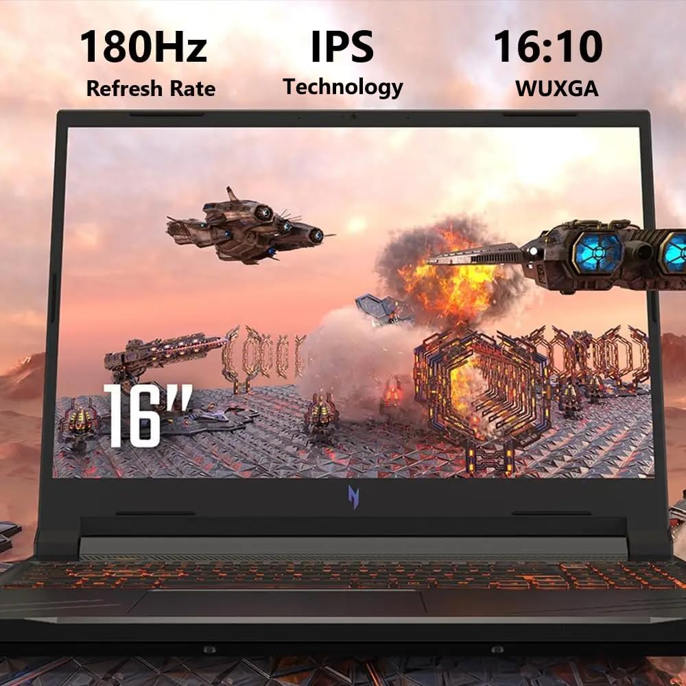 acer Nitro V 16 AI Gaming Laptop | 16' WUXGA IPS 180Hz | AMD Hexa-Core Ryzen 5 240 | 16GB DDR5 512GB SSD | GeForce RTX 5050 8GB DLSS4 (Up to 440 AI Tops) | Backlit Keyboard Win11 w/DLCA Accessory