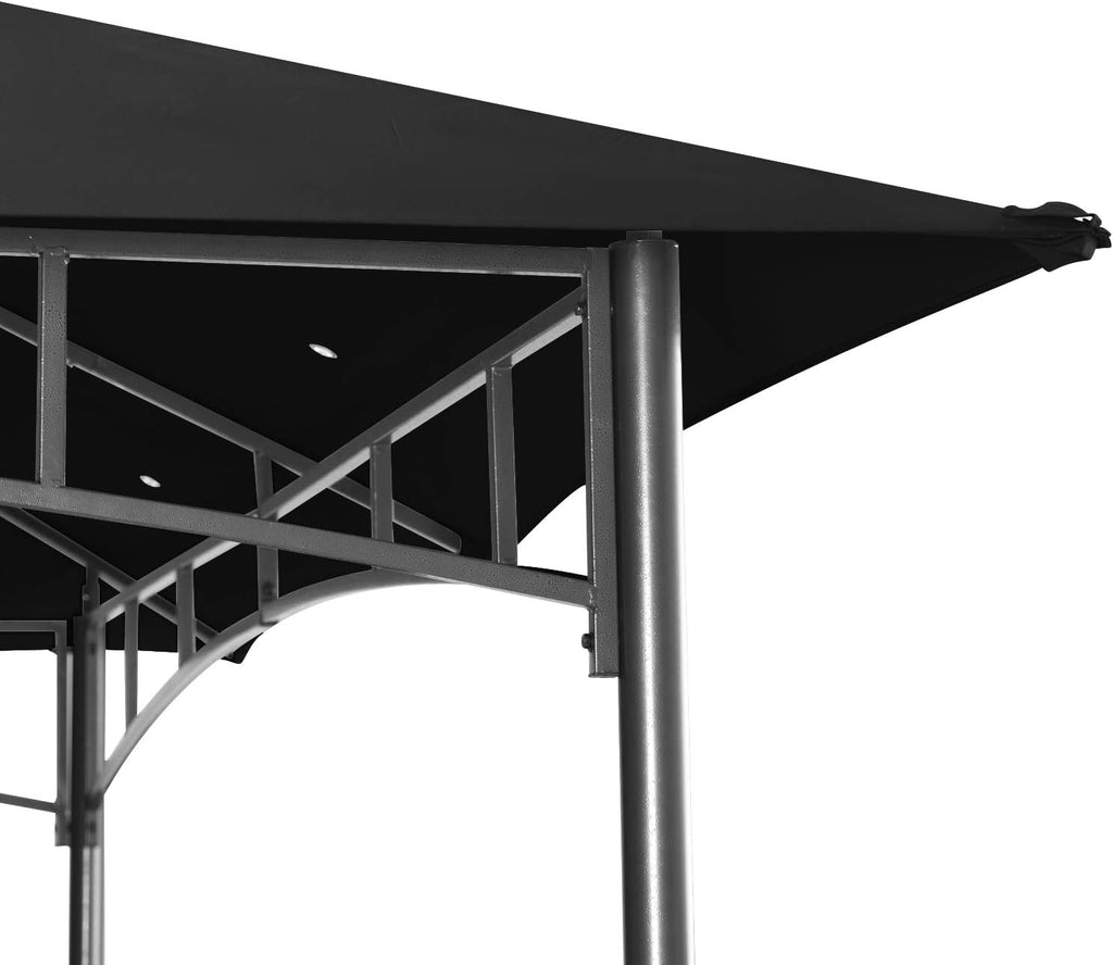 ABCCANOPY Gazebos for Patios - Outdoor Steel Frame Gazebo for Lawn Backyard Garden Deck 10x12 (Black)