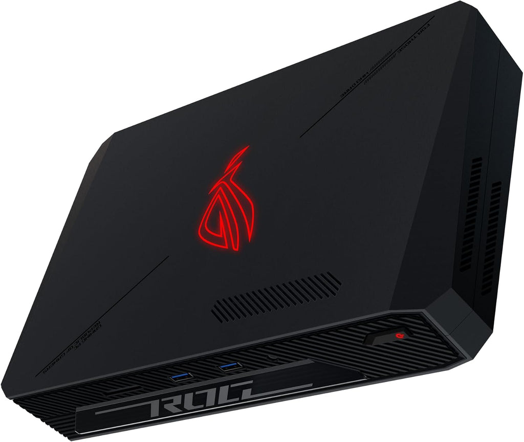 ROG NUC 970 Full System Mini PC with Intel 14th Gen Core Ultra 9 185H, NVIDIA GeForce RTX 4070 Discrete Graphics, 32GB DDR5 RAM, 1TB PCIe G4x4 NVMe SSD, Win 11, ARGB Lighting, Vertical Stand Included