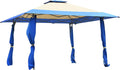 Tangkula 13 x13Ft Pop-Up Gazebo, Outdoor Canopy Shelter Tent w/ 2-Tier Roof, Corner Curtains & 3 Adjustable Heights, Patio Gazebo with 169 Sq.Ft of Shade for Yard, Patio, Beach & Park (Blue)