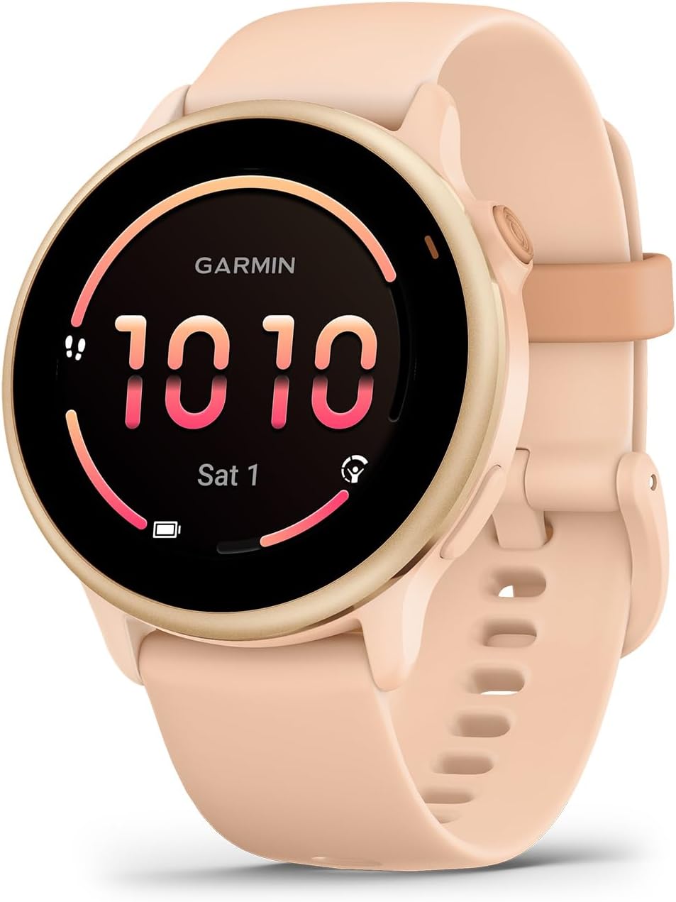 Garmin Vivoactive 6 Fitness GPS Smartwatch AMOLED Display Metallic Pink Dawn with Pink Band, 11-Day Battery, 80+ Sports Modes, Activity Tracking Smart Features, Music, Contactless Payments Bundle
