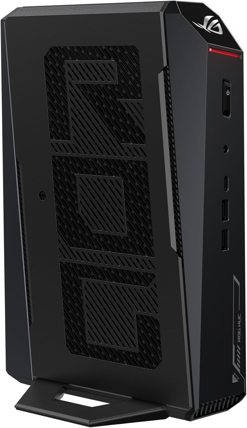 ROG NUC (2025) Gaming Mini PC with Intel® Core™ Ultra 9 (Series 2) ARL-HX CPU, NVIDIA® GeForce RTX™ 5070 MobileGPU, 32GB DDR5 RAM, 2TB NVMe SSD, Thunderbolt™ 4, Triple-Fan Cooling, and ARGB Lighting