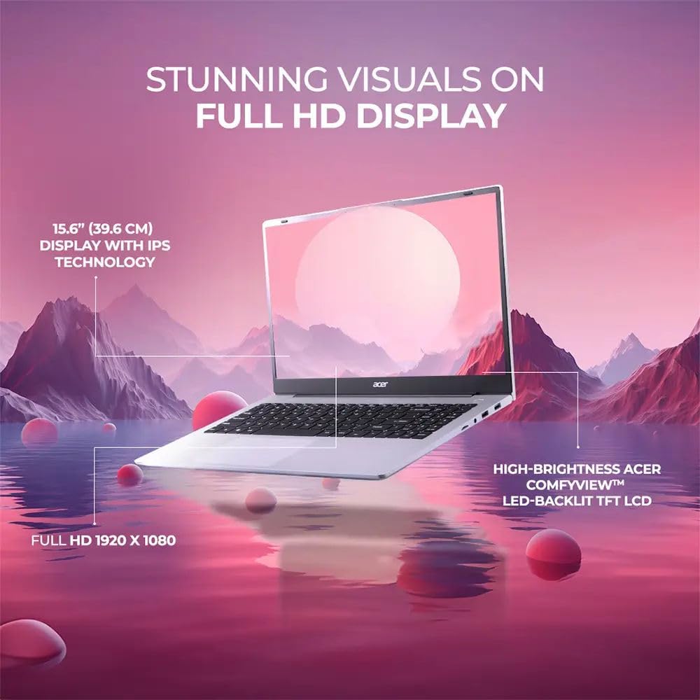 acer Aspire 3 Laptop, 15.6' FHD 1920 x 1080 Display, 64GB RAM 2TB SSD, AMD Ryzen 5 Series Processor, Windows 11 Pro, Backlit Keyboard, WiFi 6, HD Camera, Up to 8 Hours Battery Life