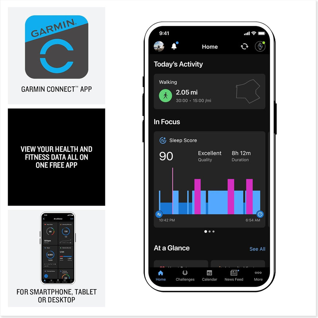 Garmin vívoactive® 6, Health and Fitness GPS Smartwatch, AMOLED Display, Up to 11 Days of Battery, Pebble Gray with Slate Band