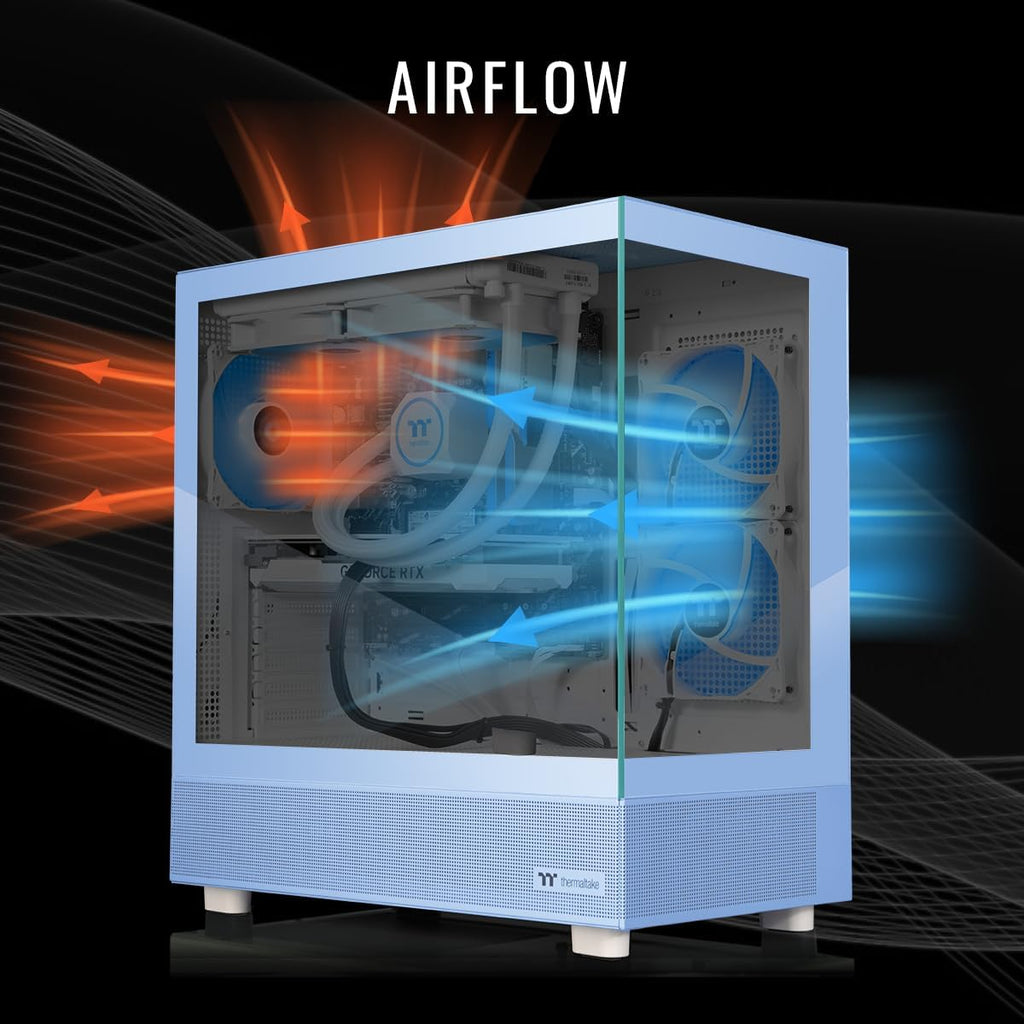 Thermaltake LCGS View 7870H-270 Gaming Desktop (AMD Ryzen™ 7 7800X3D, ToughRam 32GB DDR5 6000MT/s RGB Memory, NVIDIA® GeForce RTX™ 5070, 1TB NVMe M.2, WiFi, Windows 11) V27H-B850-570-LCS