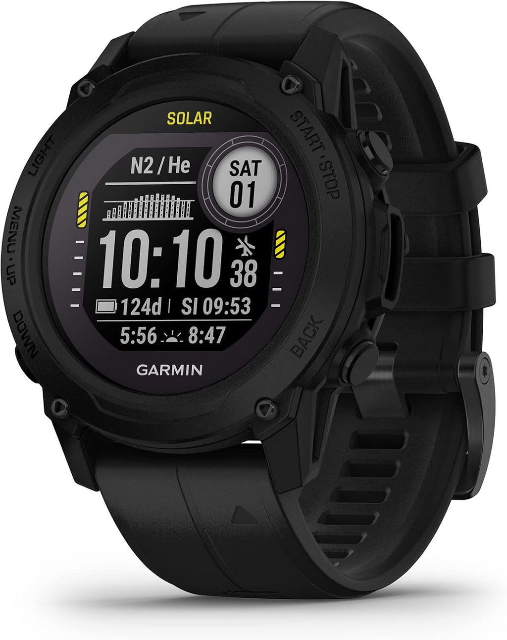 Garmin Descent™ G1 Solar, Rugged Dive Computer with Solar Charging Capabilities, Multiple Dive Modes, Activity Tracking, Black (Renewed)