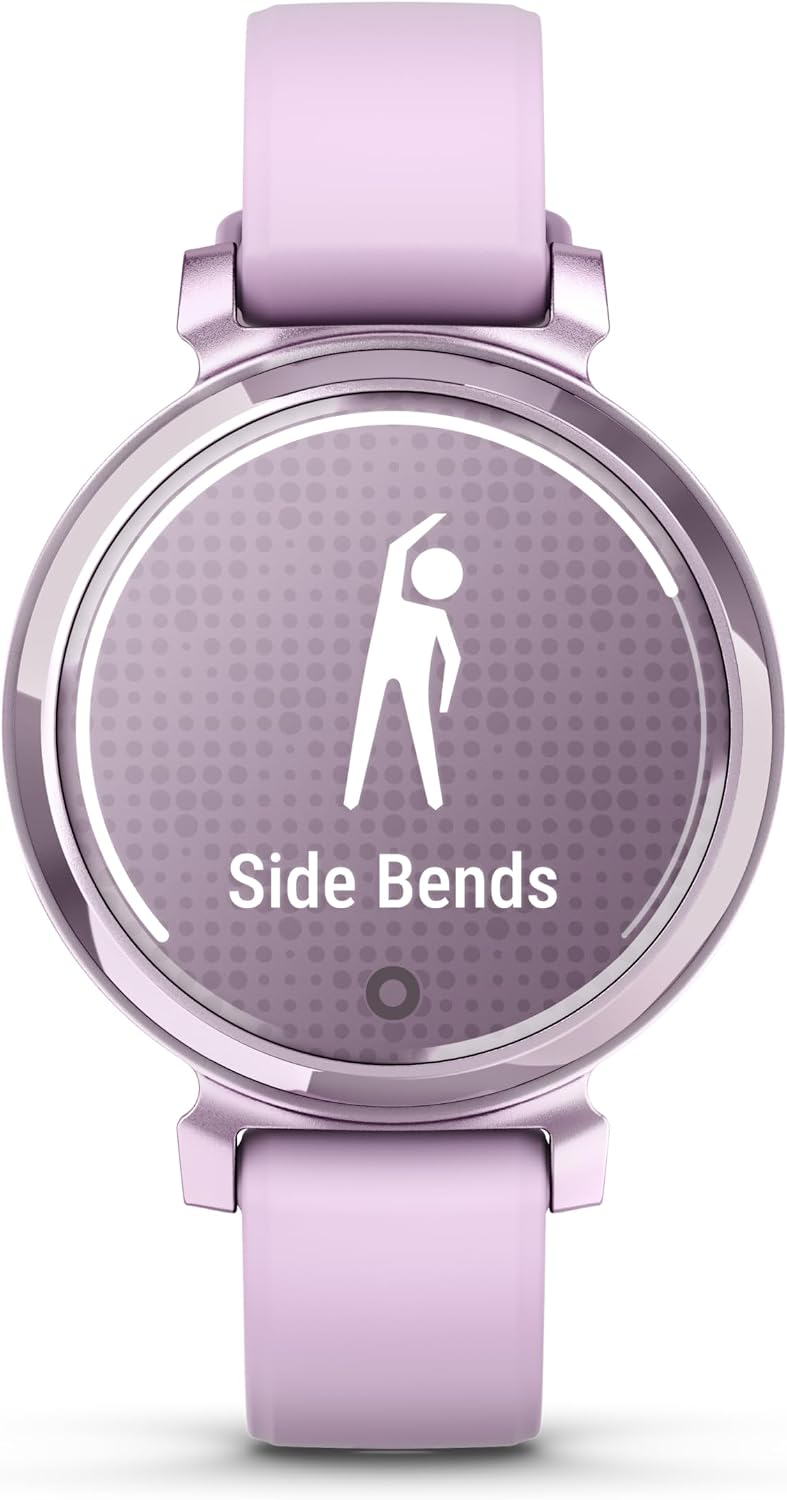 Garmin Lily 2, Small and Stylish Smartwatch, Hidden Display, Patterned Lens, Up to 5 Days Battery Life, Lilac (Renewed)