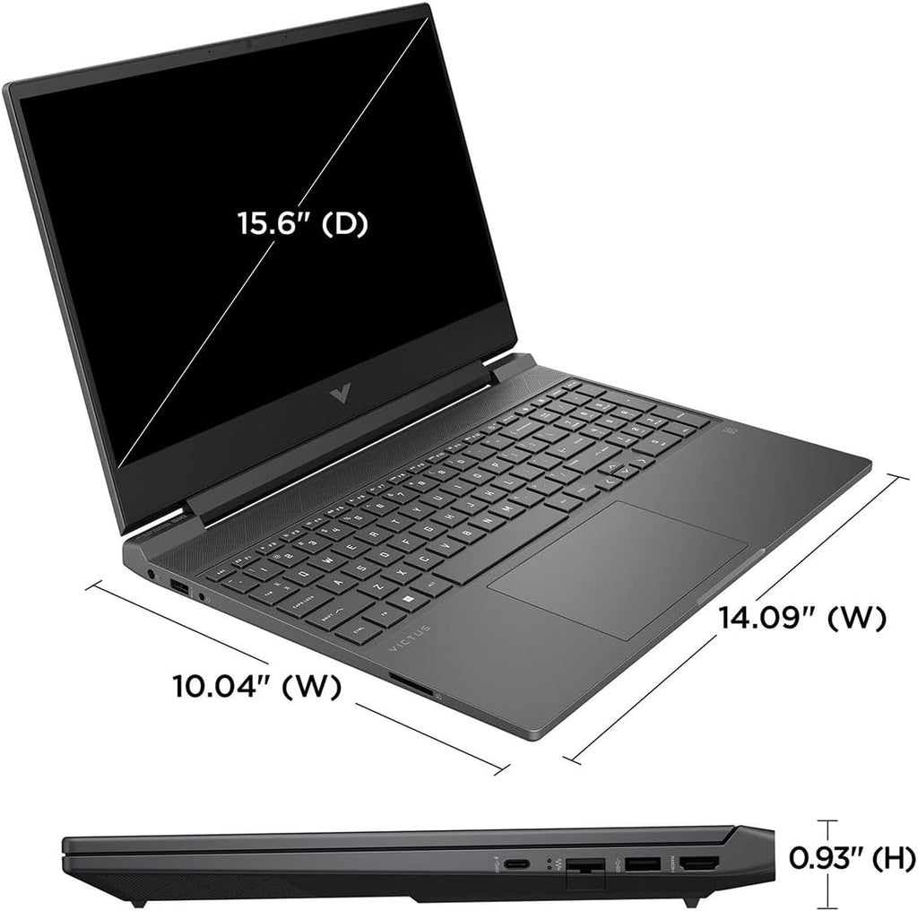 HP Victus 15 Gaming Laptop, 15.6' FHD 144Hz Display, AMD Ryzen 5 7535HS, 16GB DDR5 RAM, 1TB PCIe M.2 SSD, NVIDIA GeForce RTX 2050, HDMI, Webcam, Backlit Keyboard, Wi-Fi 6, Windows 11 Home, Silver