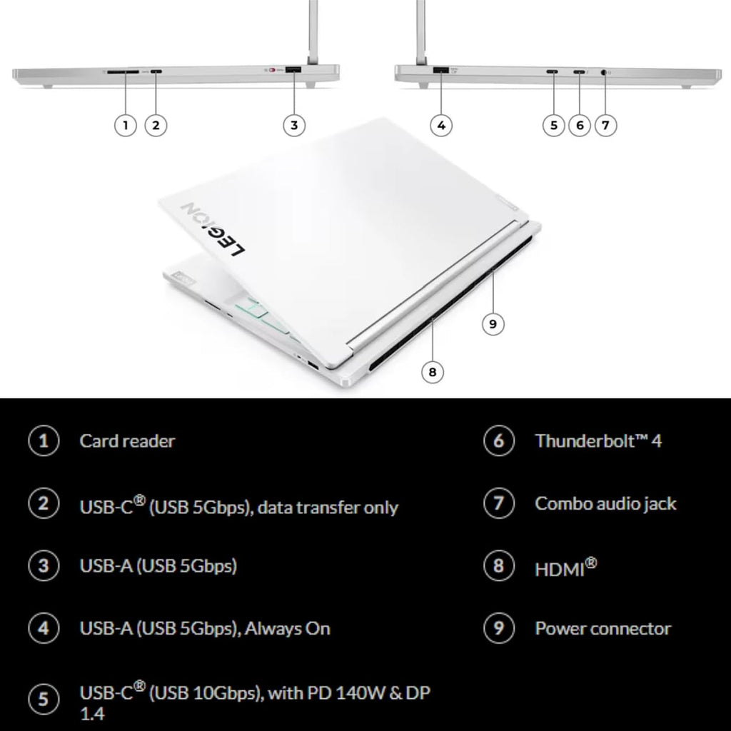 Lenovo Legion 7i Gaming Laptop, Microsoft Office Lifetime License, Intel i7-14700HX, NVIDIA GeForce RTX 4060, 16' WQXGA 240Hz Display, 64 GB DDR5 RAM, 1 TB SSD, Backlit Keyboard, Windows 11 Pro
