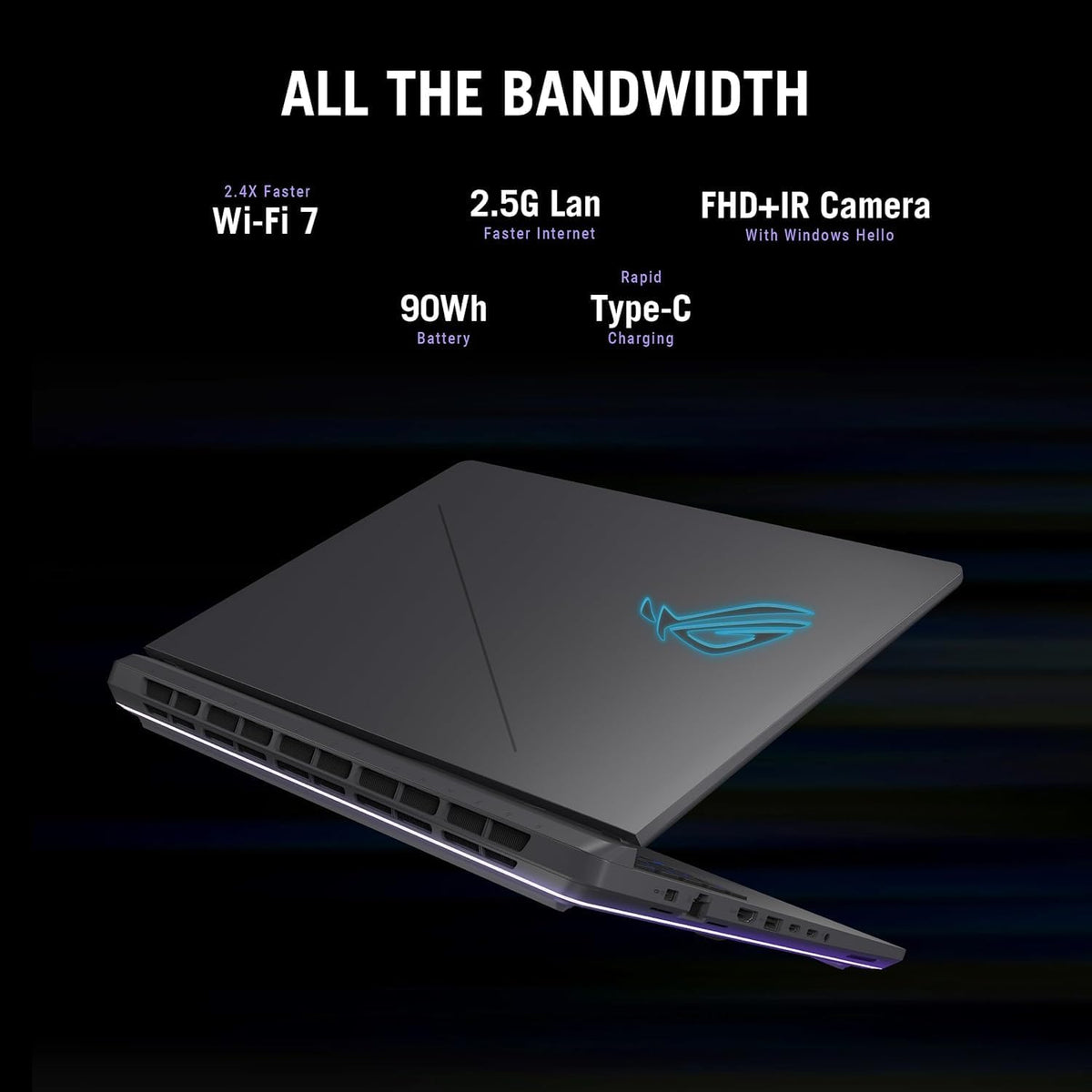 ASUS ROG Strix G16 2025 New Gaming Laptop, NVIDIA RTX 5060, Intel i7-14650HX, 16 inch 1920x1200 FHD+ 165Hz 3ms, WiFi 7, Dolby Atmos, Hires Audio, 64 GB DDR5, 4 TB SSD, Win 11 Pro, Accessories