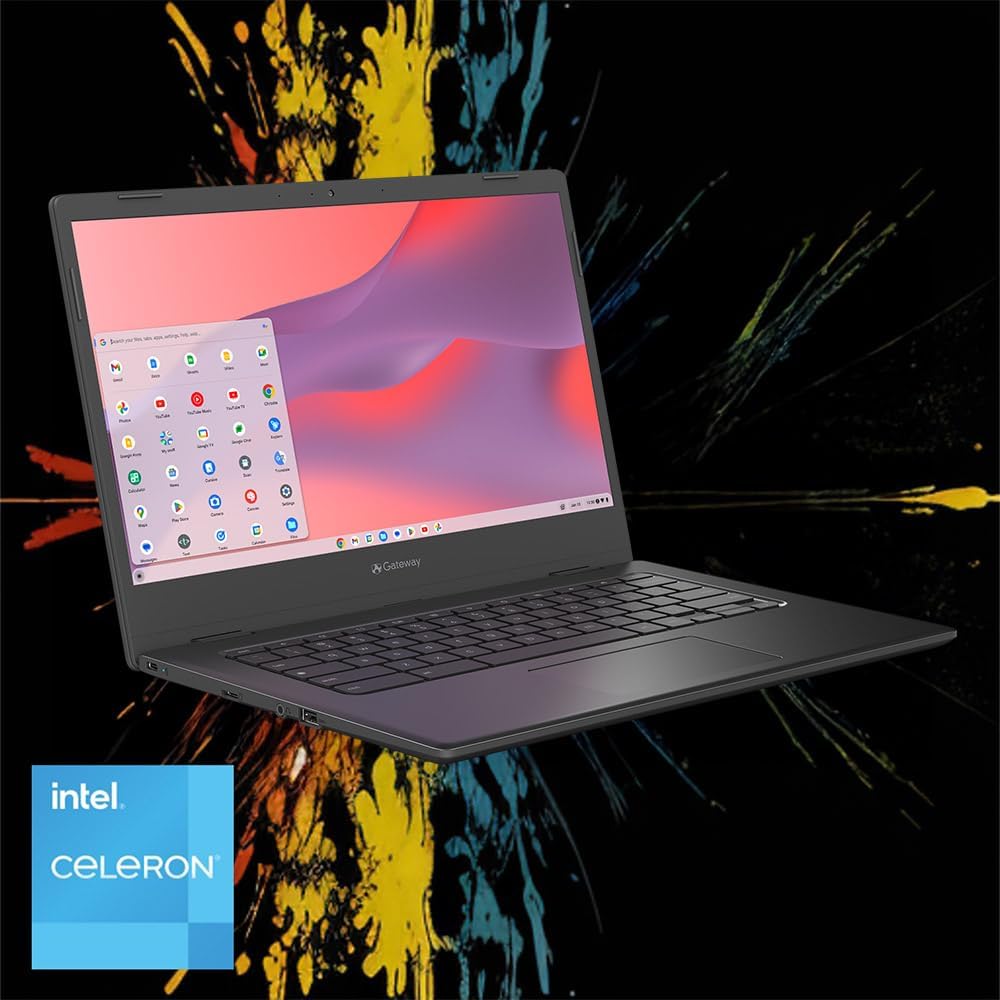 acer Gateway Chromebook 314 CBO314-1H-C476 Laptop | Intel Celeron N4500 | 14' Full HD (1920 x 1080) Display | 4GB LPDDR4X | 64GB eMMC | Wi-Fi 5 802.11ac | Chrome OS | Star Black