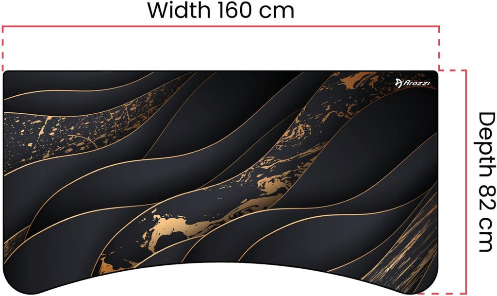 Arozzi Arena GamingDesk Mat, Full Surface CustomDesk Pad, Interchangeable, Water Resistant & Washable ComputerDesk Mouse Pad with Stitched Edges (D013)
