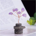 Crystal Tree Natural Amethyst Lucky Tree Crystal Quartz Gem Tree Mineral Ornaments Garden Healing Pavilion Decoration Home Decoration Gemstone Tree,P