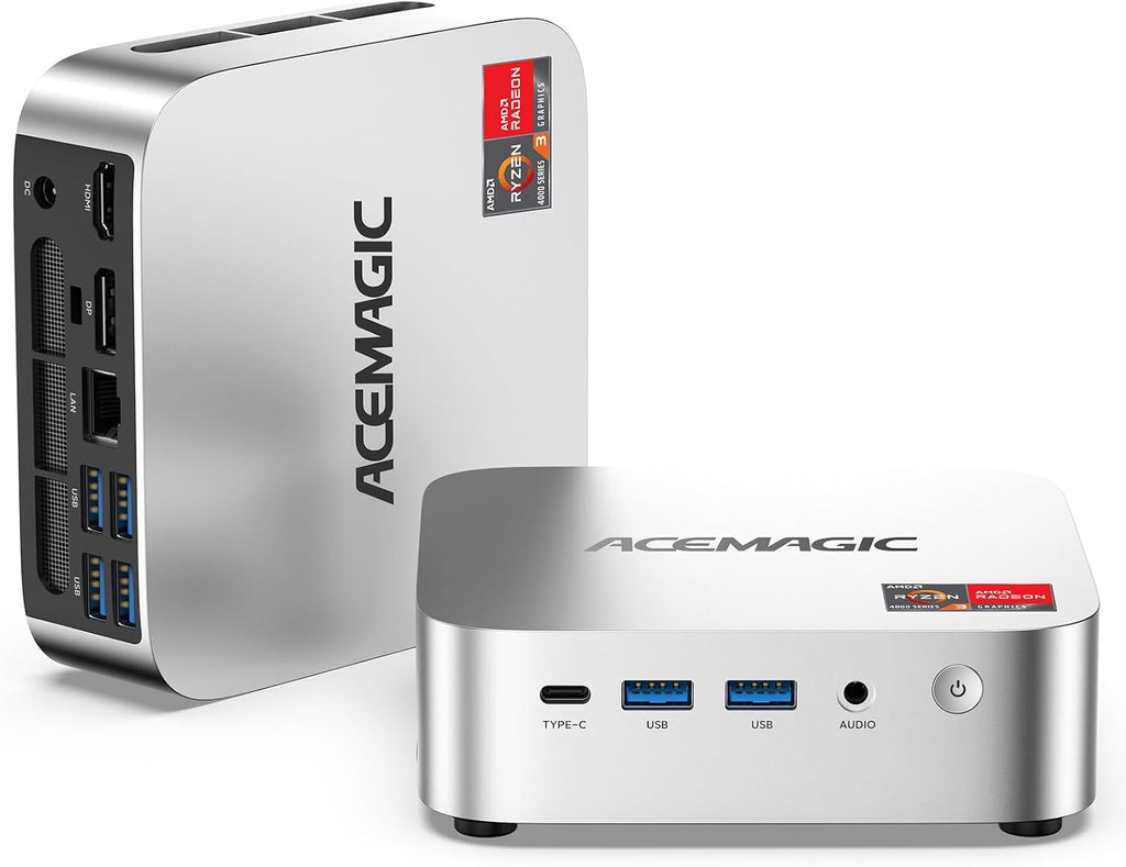 ACEMAGIC K1 Mini PC AMD Ryzen 4300U 16GB DDR4 1TB SSD Mini Computers (Turbo 3.7GHz), Win 11 Pro Radeon 4K Triple Display Desktop Computers 3.2USB-C Max 28W, VESA GbE/WiFi/BT Education/Business Office