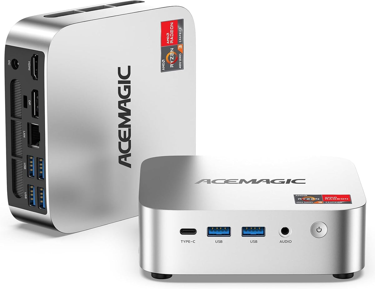 ACEMAGIC K1 Mini PC AMD Ryzen 4300U 16GB DDR4 1TB SSD Mini Computers (Turbo 3.7GHz), Win 11 Pro Radeon 4K Triple Display Desktop Computers 3.2USB-C Max 28W, VESA GbE/WiFi/BT Education/Business Office