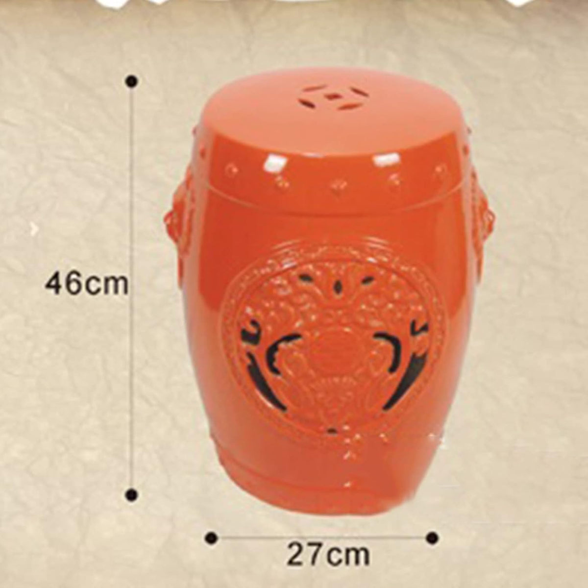 Decorative Garden stools, Ceramic Drum Stool, Dressing Stool, Chinese Round Pier, Ceramic Chair, Garden Pavilion Stool, Home Decoration.(Sky Blue)