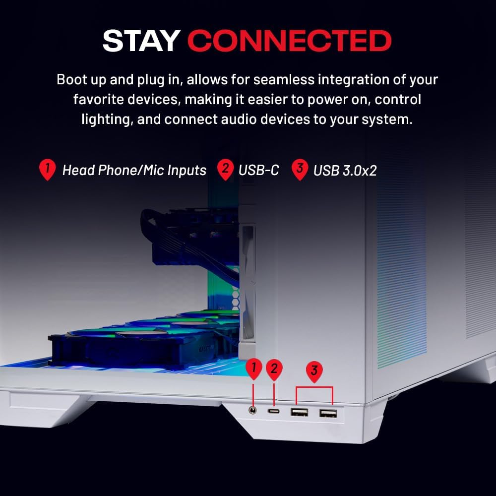 Skytech Gaming O11 Vision Gaming PC, AMD Ryzen 7 9800X3D 4.7GHz, NVIDIA RTX 5090 32GB VRAM, X870 Board, 2TB Gen4 NVMe SSD, 32GB DDR5 RAM 6000, 1000W Gold ATX 3 PSU, 360 ARGB AIO, WI-FI 7, Windows 11