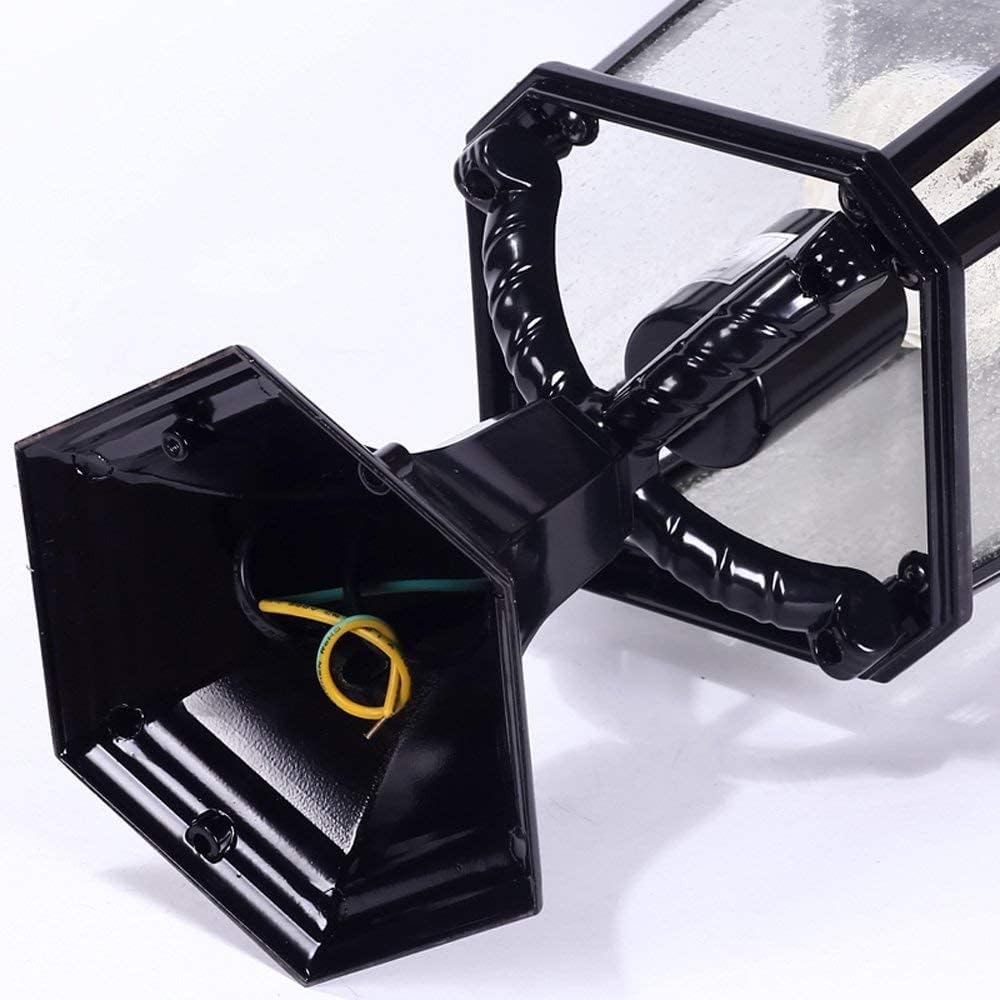 Pillar Lantern Villa External Decoration Landscape Lighting E27 Garage Pavilion Garden Patio Light Outdoor Post Lights Black Aluminum Column Lamps Waterproof IP55 Outdoor Lighting