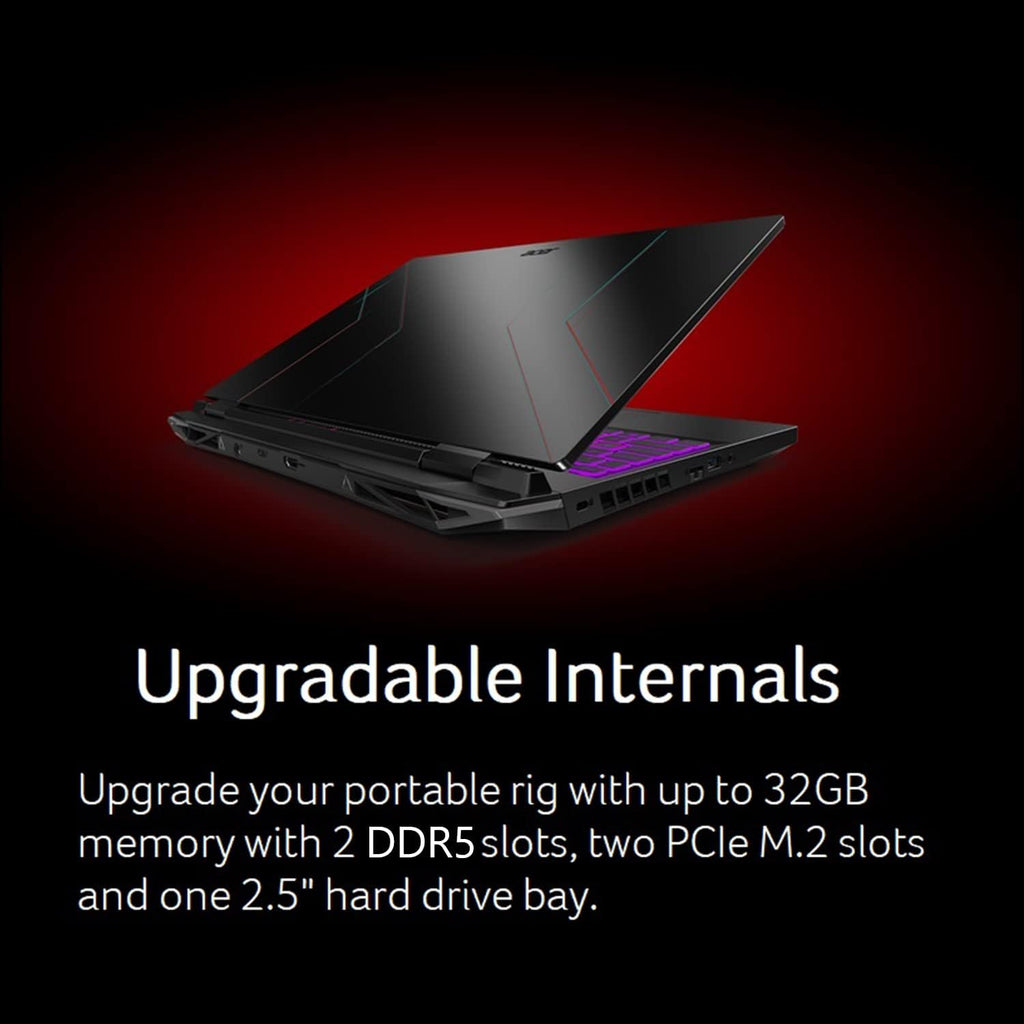 acer Nitro 5 Gaming Laptop | Intel 12th Gen i7-12650H | NVIDIA GeForce RTX 4060 Laptop GPU | 15.6' FHD 144Hz IPS Display | 16GB DDR5 | 1TB Gen 4 SSD | Killer Wi-Fi 6 | RGB Backlit KB | AN515-58-781P